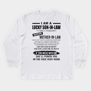 Proud Son In Law - Gift for Son In Law Kids Long Sleeve T-Shirt